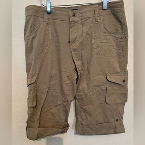 Kuhl Contra tan khaki long shorts, convertible, size 12